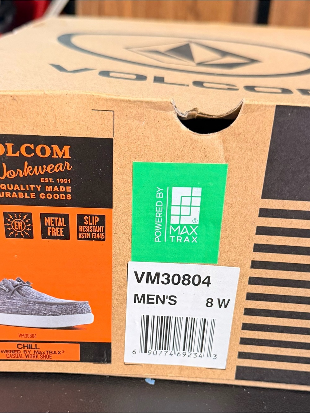 Volcom Men's Loafers Slip-On Steel toe Shoe - Gray